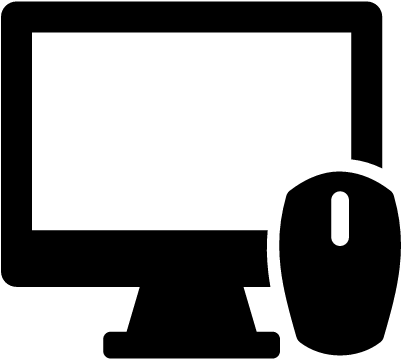 Monitor And Computer Mouse Vector - Computer And Mouse Vector (400x400)