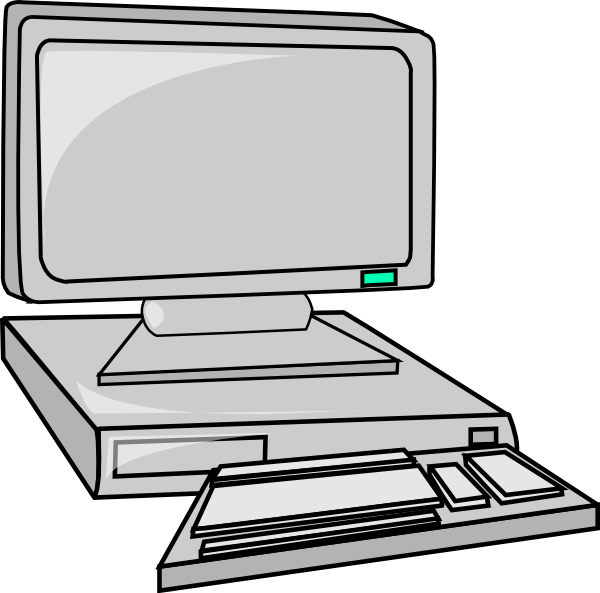 Animated Computer Clip Art - Animated Computer (600x593)