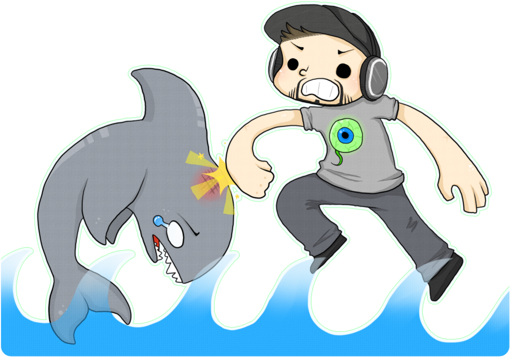 Shark By Squeakyscuppet - Cartoon (1024x721)