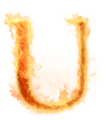 Letter U Fire Png (355x400)