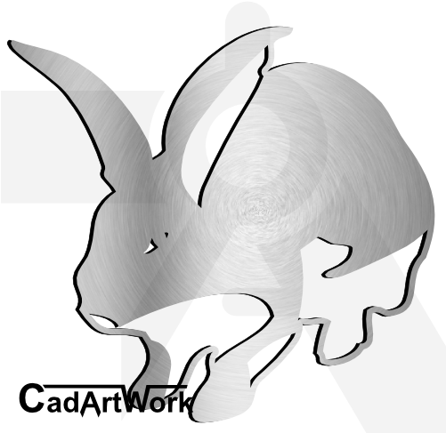 Rabbit Dxf Artwork - Domestic Rabbit (500x500)