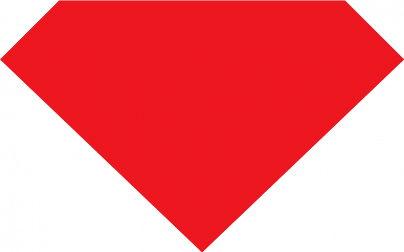 Superman Diamond Shape Clip Art - Red Triangle Down (800x500)