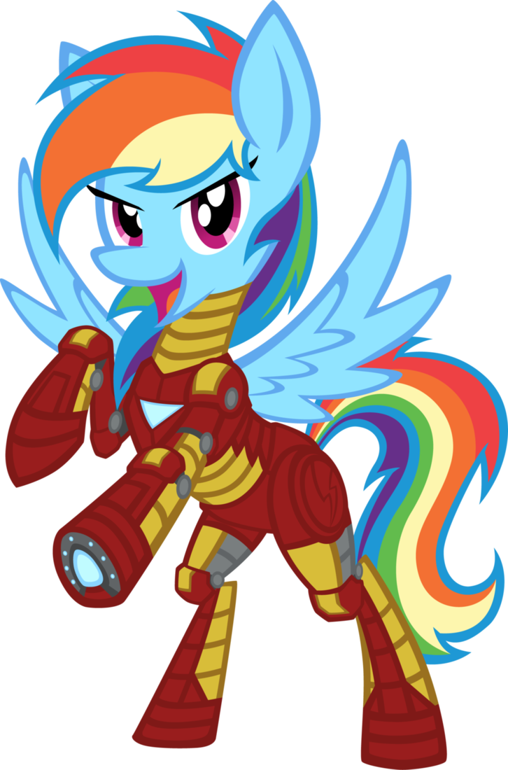 Iron Mare By Agentkirin - Rainbow Dash Iron Man (726x1100)