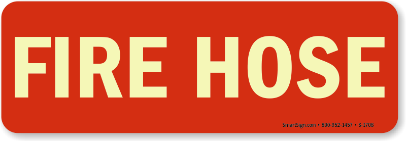 Fire Hose Sign - Parallel (800x279)