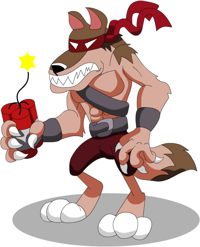 Dynamite Wolf By Gregtoon07 - Cartoon (754x1059)