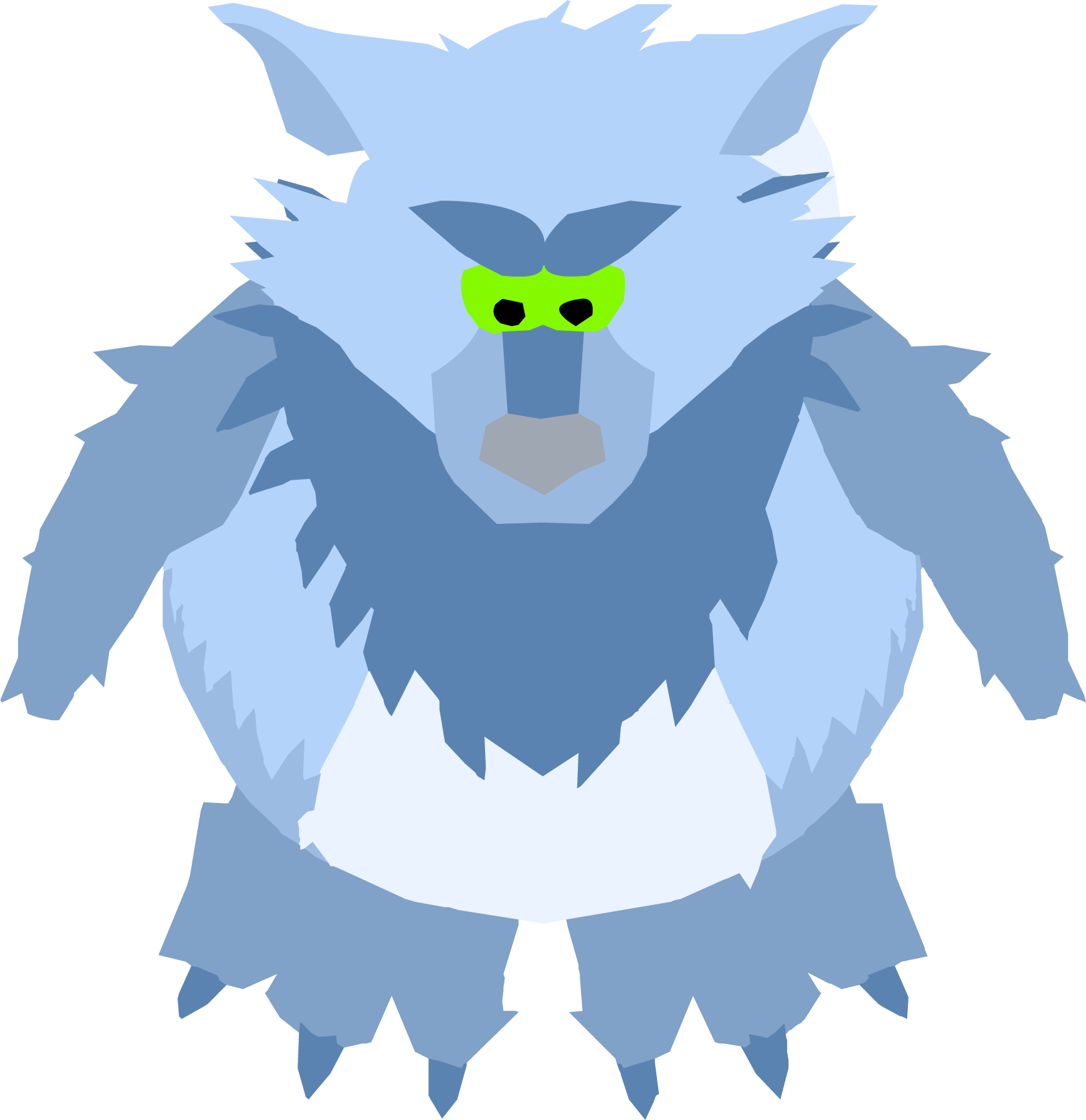 Light Blue Werewolf 0 - Illustration (1744x1798)