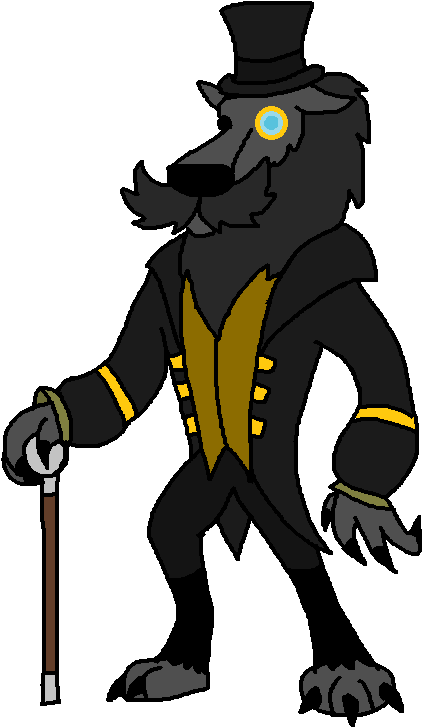 Dapper Werewolf By Themightysaurus - Cartoon (523x857)