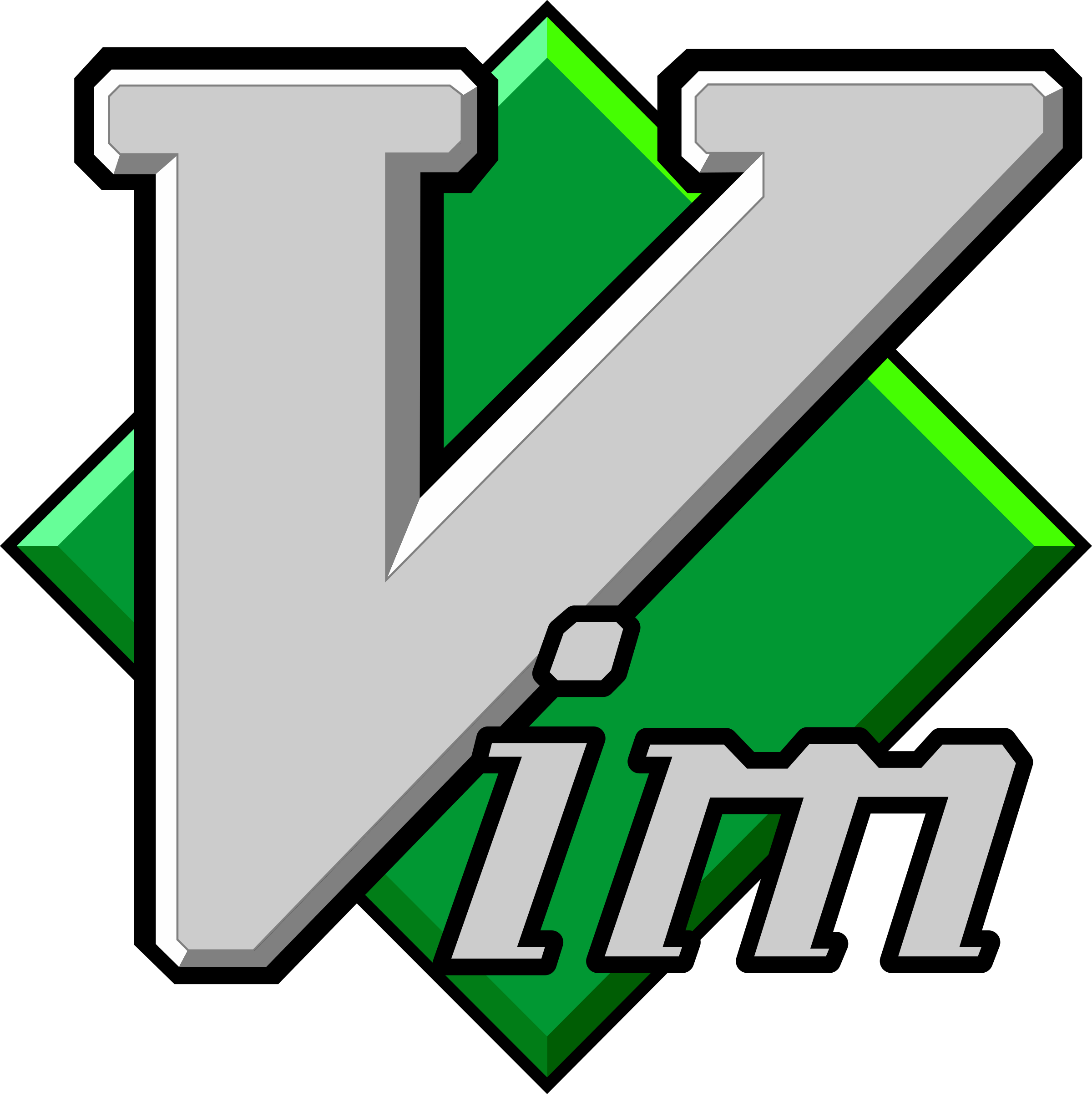 Vim Logo Black And White - Vim Logo (2400x2410)