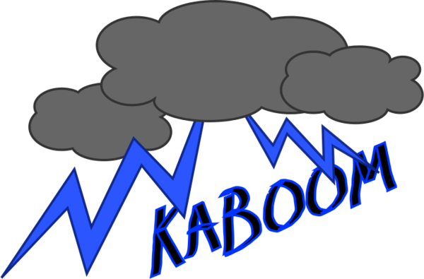 Thunder Clipart Kaboom - Clip Art (600x395)