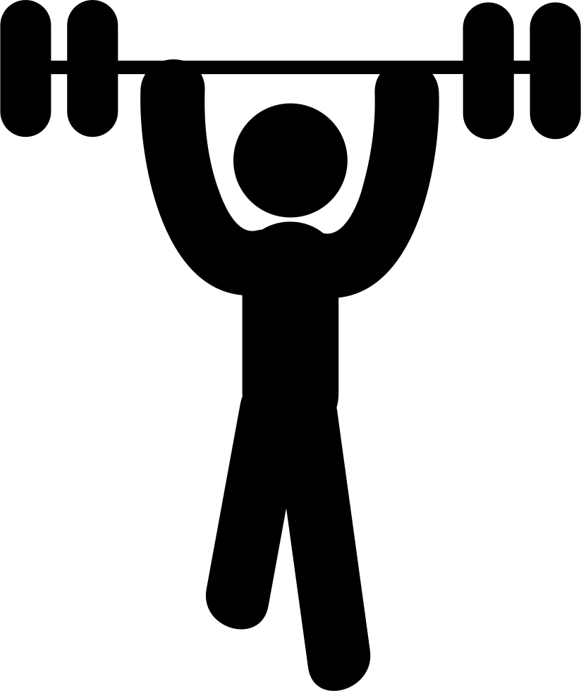 Man Lifting Weights Vector - Man Lifting Weights Icon (824x980)