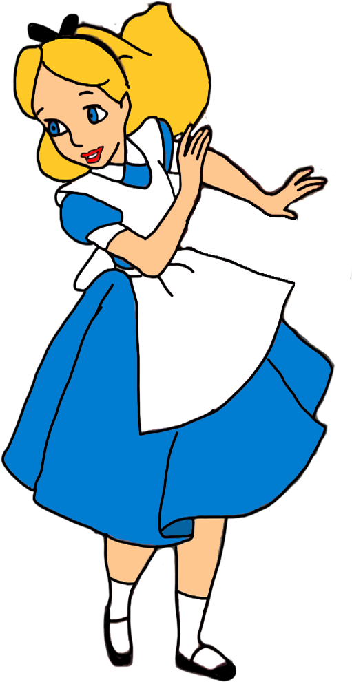 Alice Running By Darthranner83 - Cartoon (782x990)