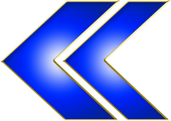 Double Arrow Blue Left - Parallel (591x591)
