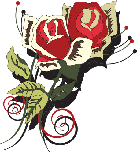 Dekorasi Bunga Mawar - Rose (448x500)