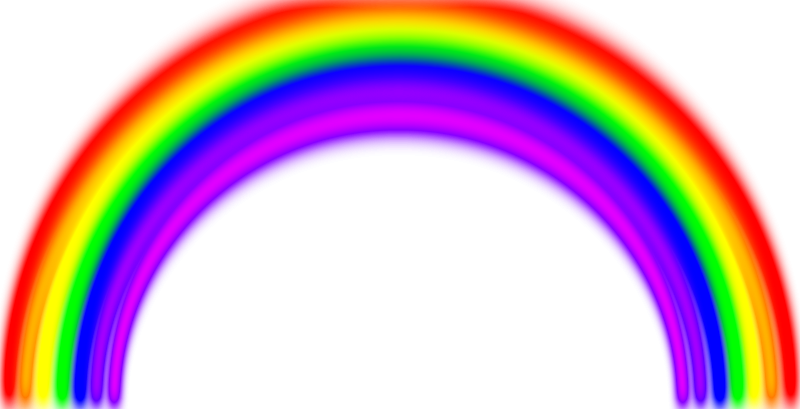 Simple Rainbow With Blur - Semi Circle Shaped Objects (800x409)