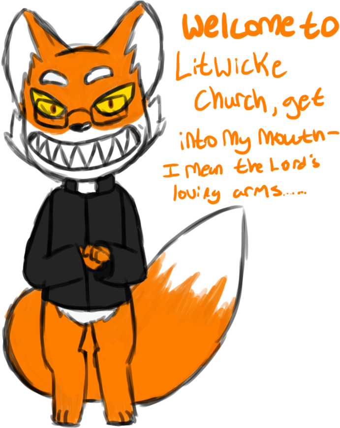 Fox Priest, Rev - Cartoon (910x879)