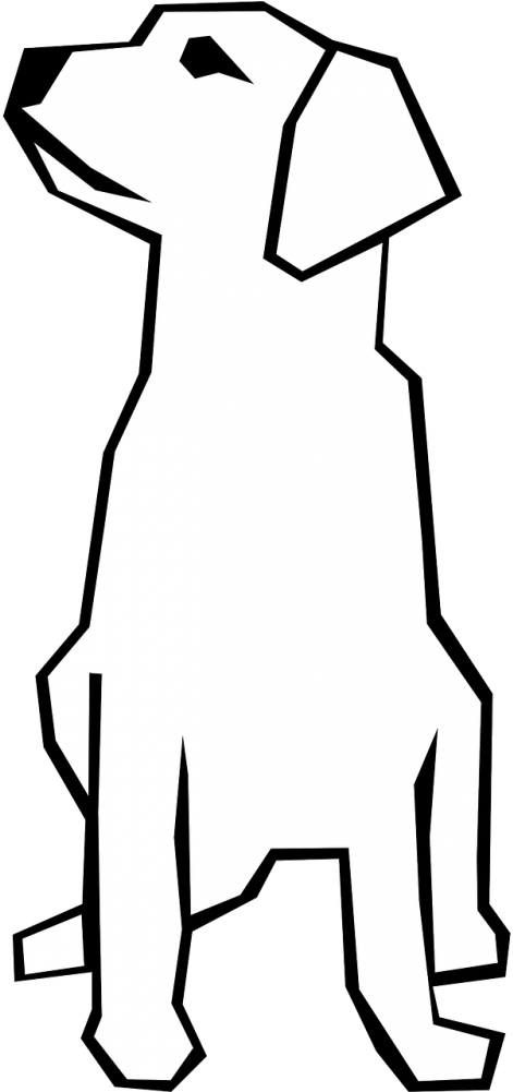 Lab Dog Simple Drawings (500x1000)