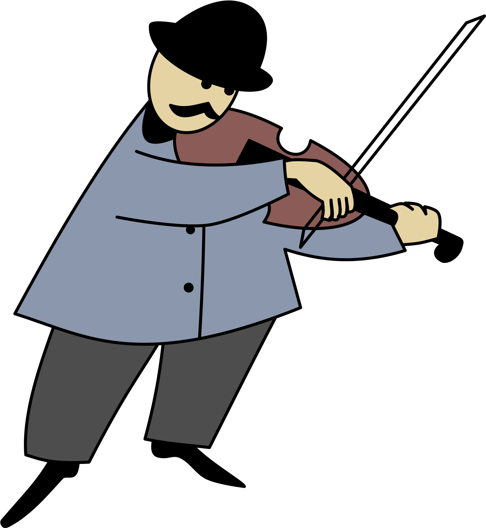 Big Image - Fiddler Clipart (1667x2400)
