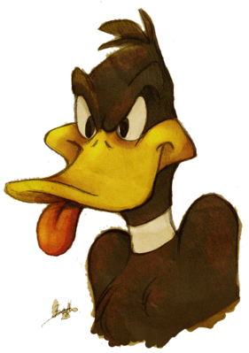 Daffy Duck Psd - Cartoon (336x400)