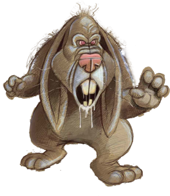Evil Bunny Psd - Evil Easter Bunny (347x400)