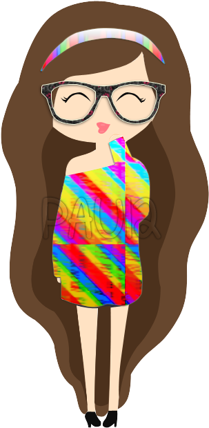 Doll Arcoiris Psd - Meninas Desenhadas (418x750)
