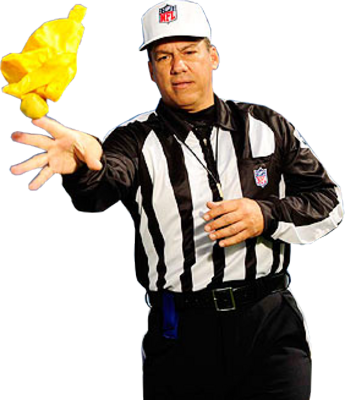 Nfl Referee Psd - Ref Throwing Flag Meme (345x400)