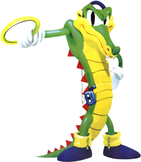 Knuckles' Chaotix - Classic Vector The Crocodile (519x581)