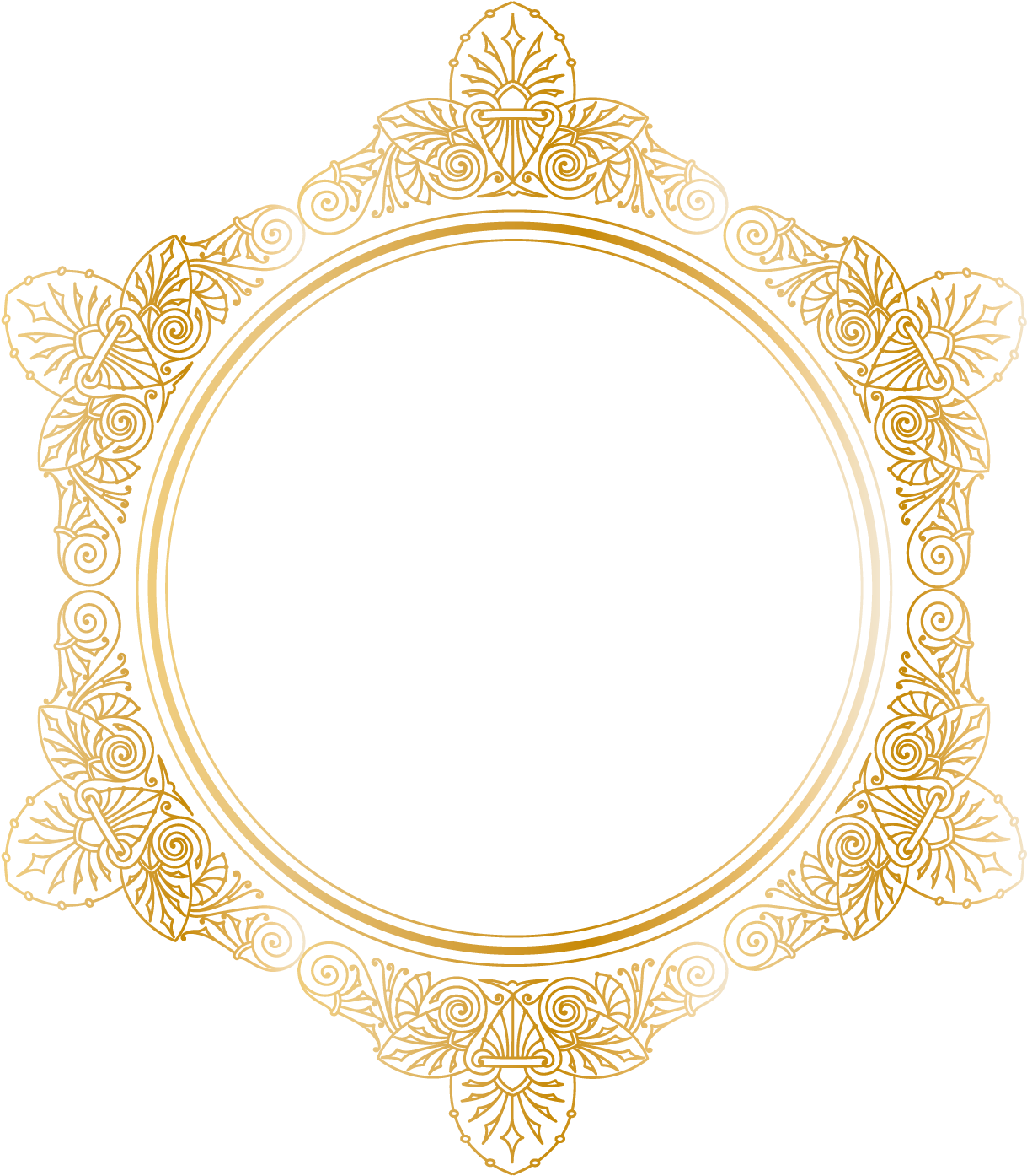 Vector Pattern Gold Border Gold Border - Clip Art (1500x1500)