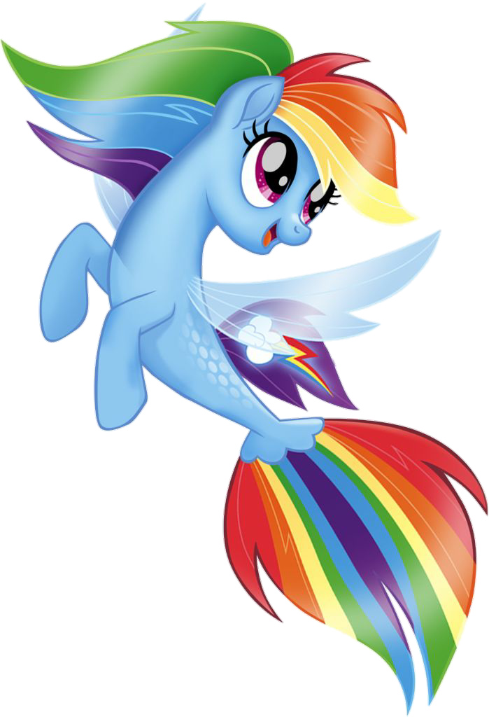 Sea Pony Rainbow Dash (699x1024)