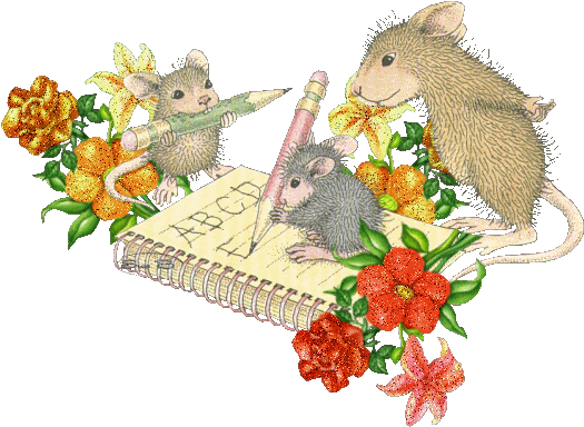 Alphabet - - Mice Penmanship Rectangle Magnet (551x432)