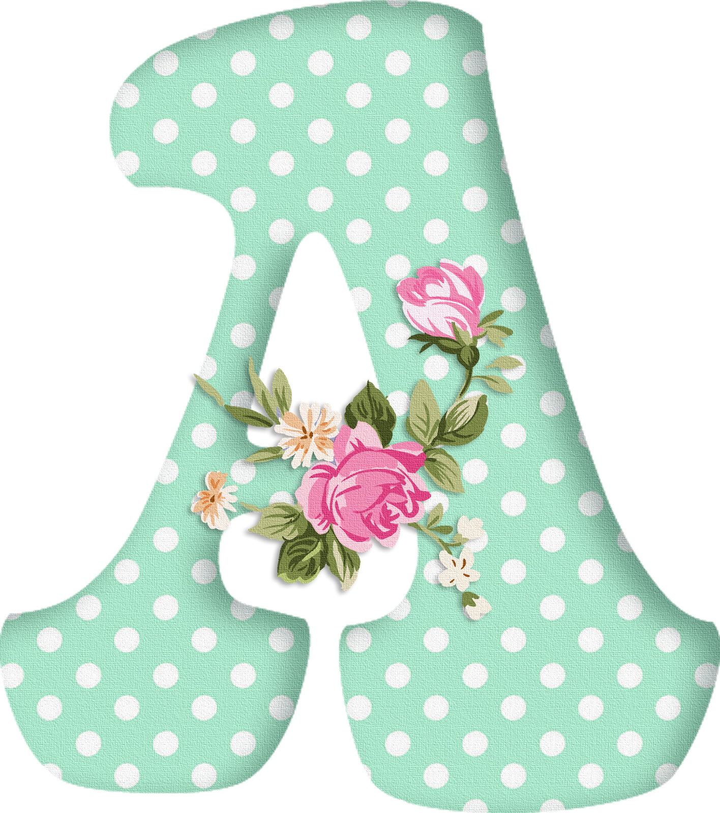 Abecedario Con Flores - Molde De Letras Para Patchwork (1416x1600)
