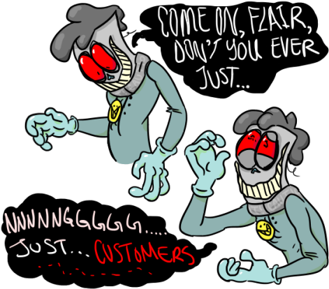A Looker - Cartoon (500x417)