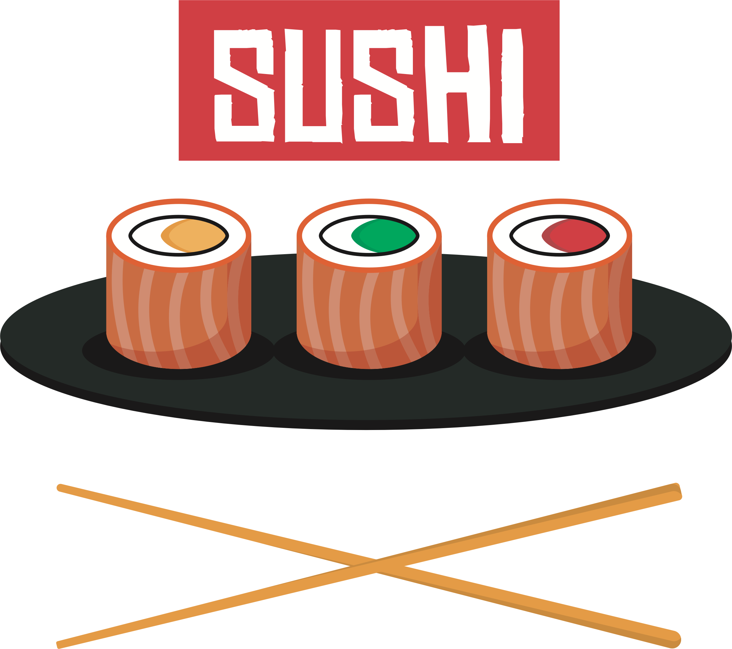 Big Image - Sushi Png Vector (2374x2104)