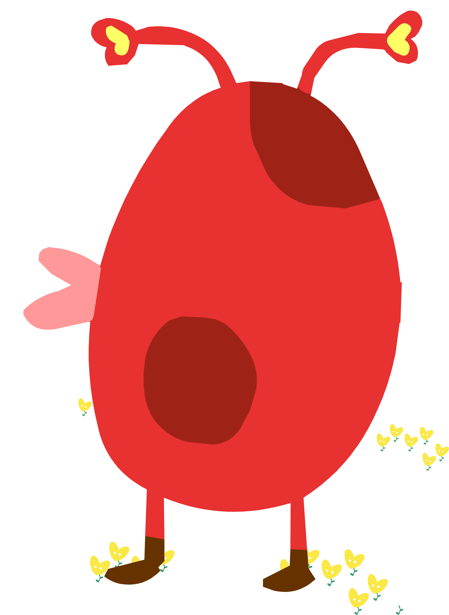Insect Worm Cartoon - Red (2083x2956)