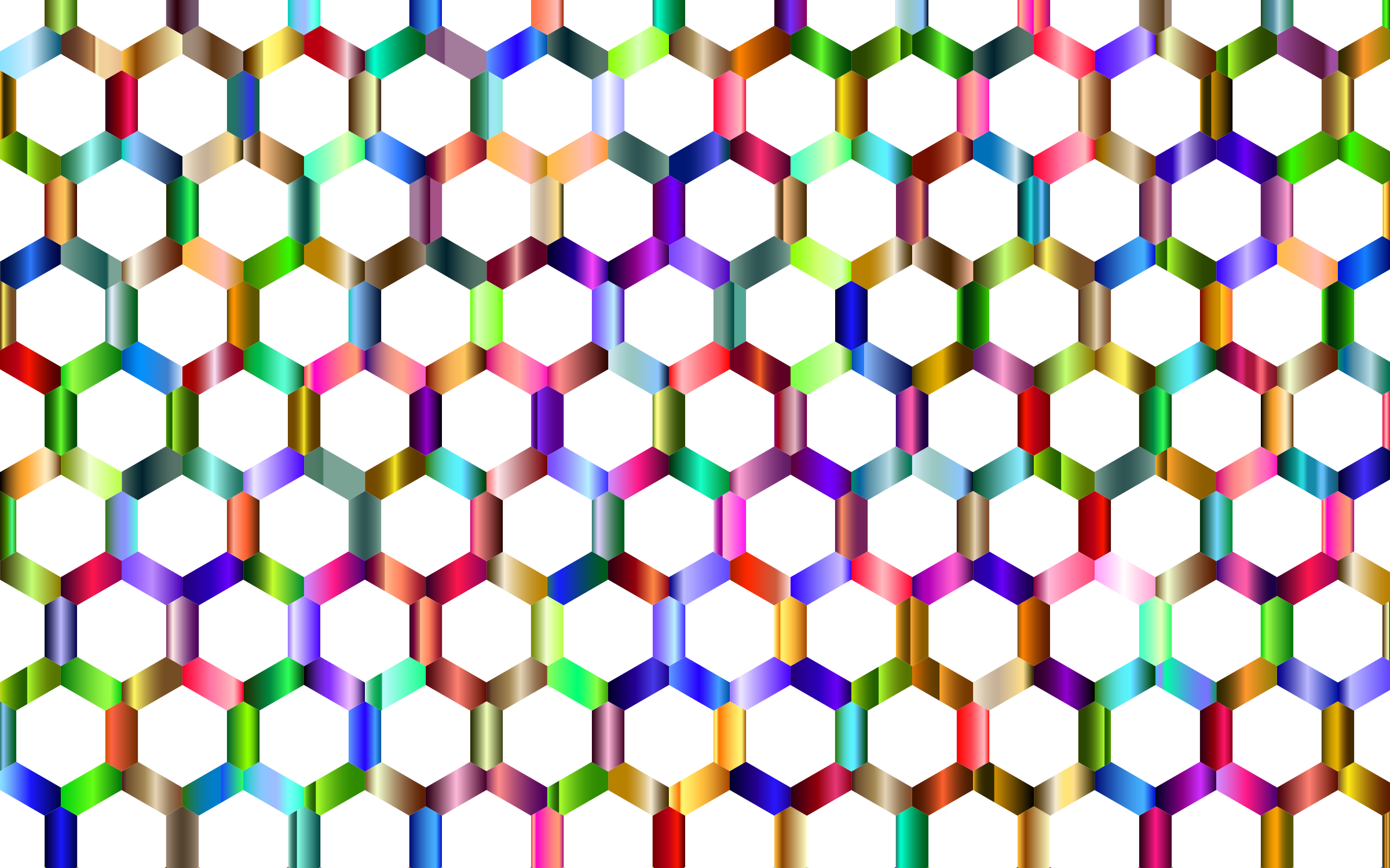 Hexagonal Geometric Pattern 5 No Background - Mosaic (2400x1500)