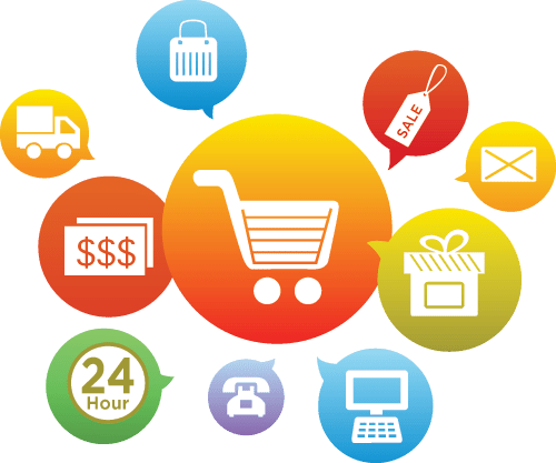 Ecommerce Website Design - E Commerce Business Applications (500x417)