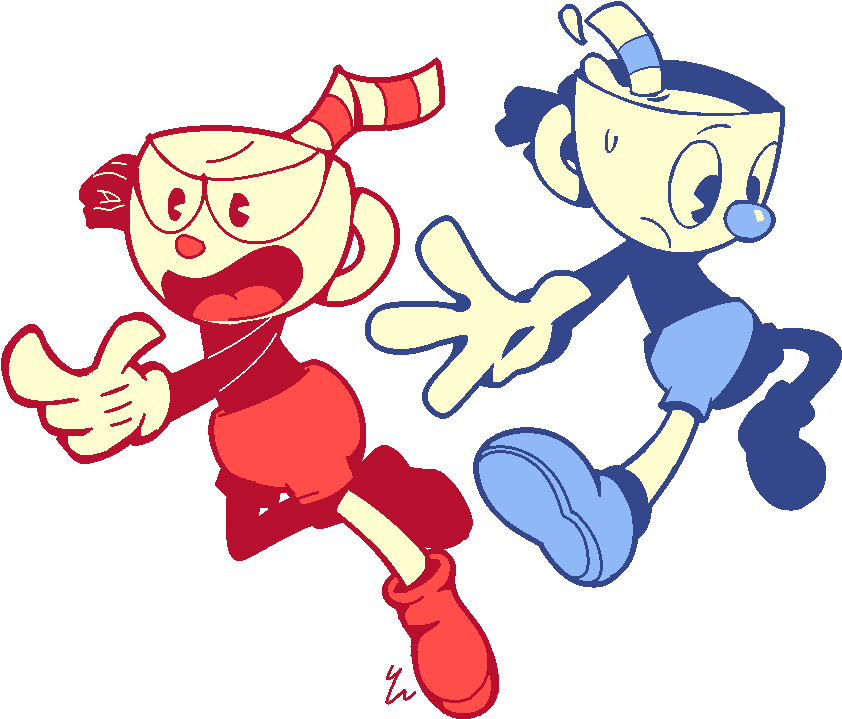 Cuphead & Mugman - Mugman Art (863x730)