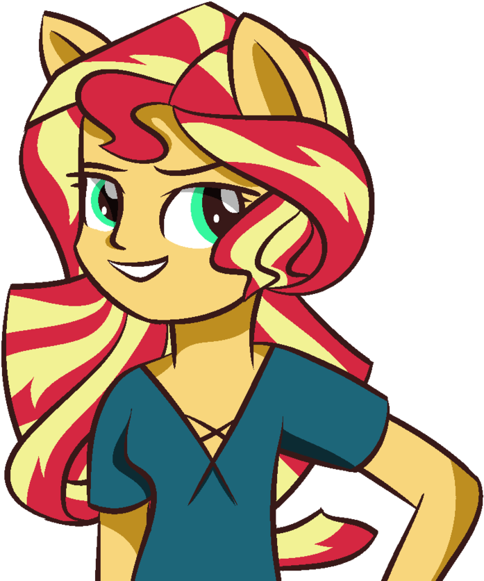 Sunset Shimmer By Berrypunchrules - Cartoon (836x955)