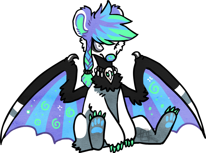 Bat Bear Auction By Griffsnuff - Cartoon (852x636)