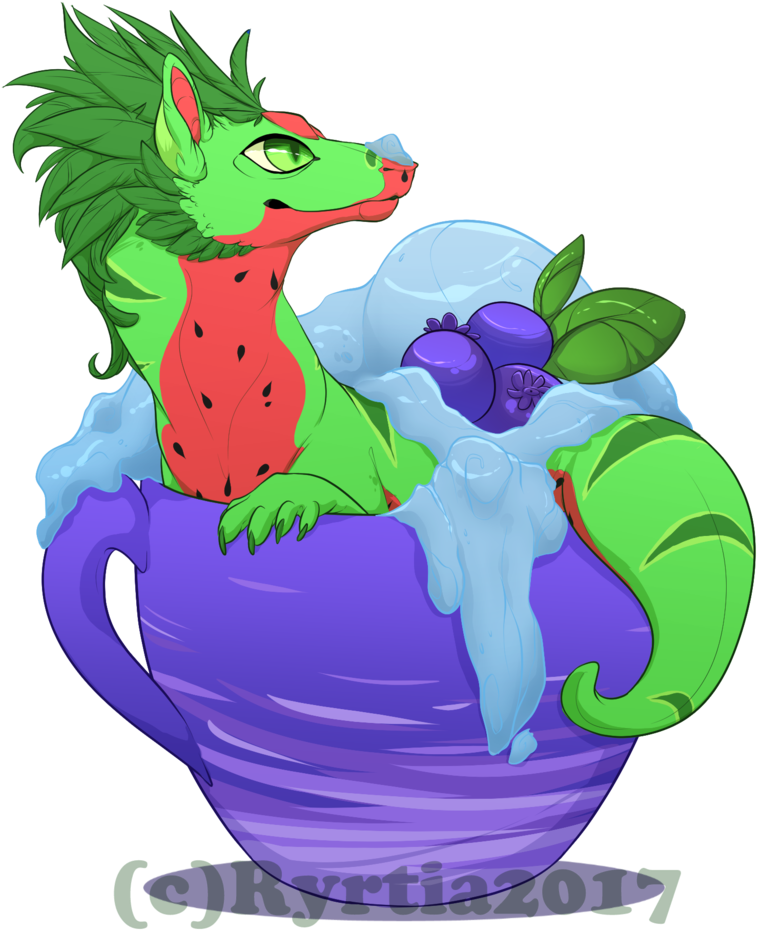 Watermelon Pseudo - Cartoon (803x996)