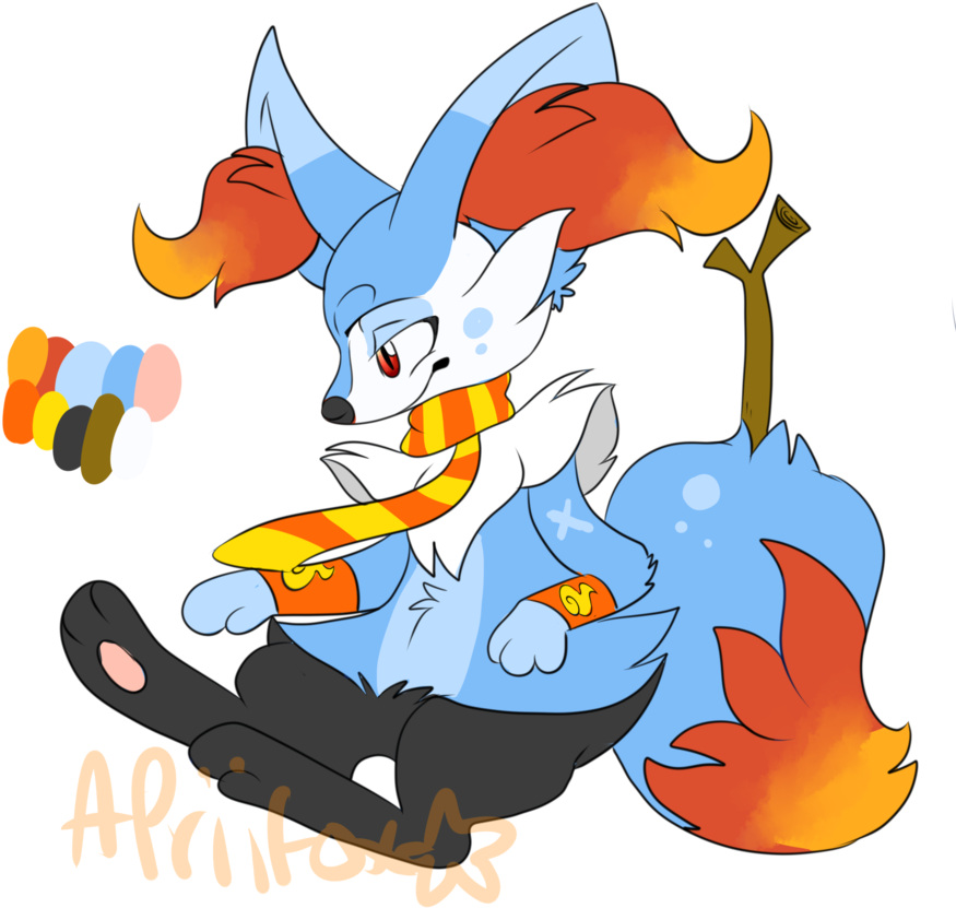 Braixen Adoptable Auction - Cartoon (894x894)