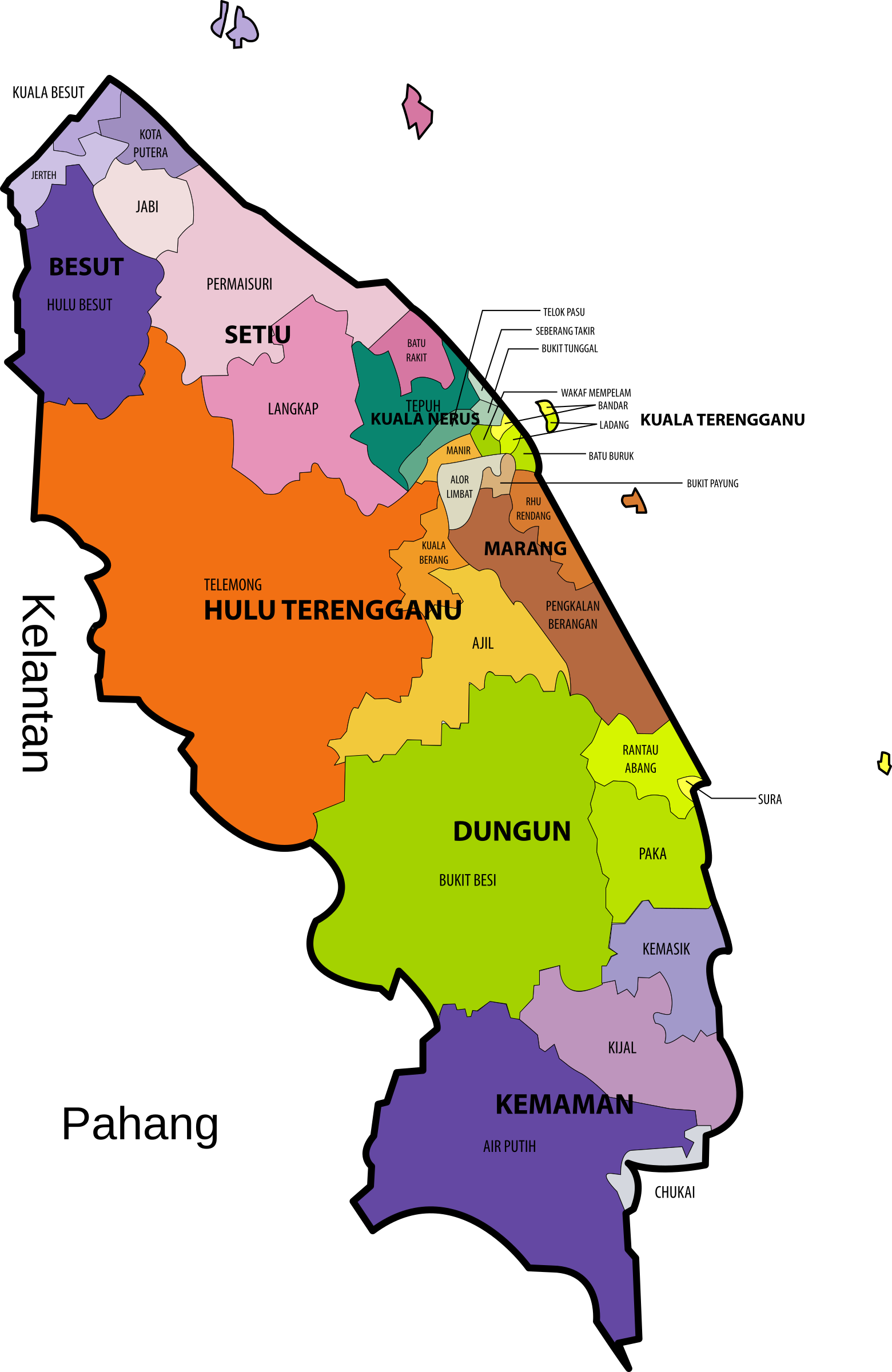 Big Image - Terengganu Map Vector (1560x2400)