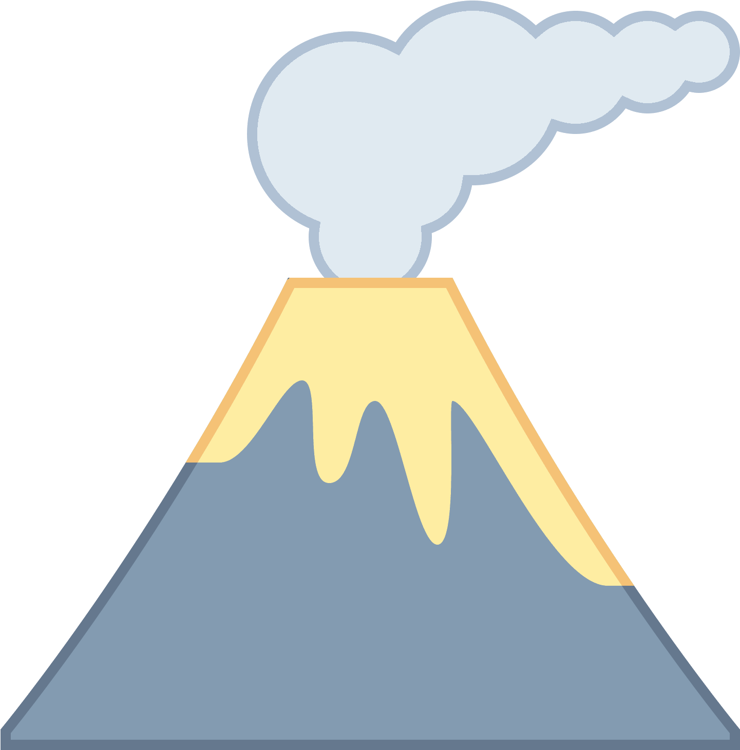 Volcano Icon - Volcano Icon Blue (1600x1600)