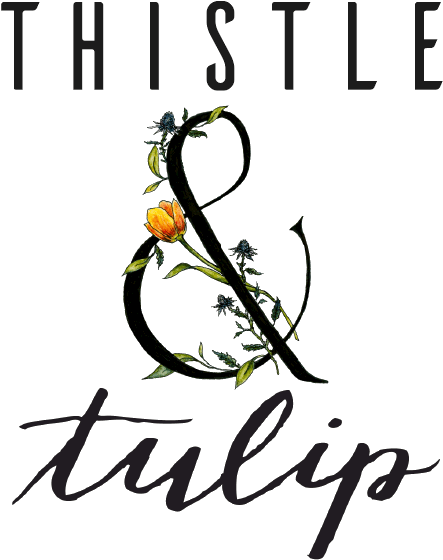 Thistle And Tulip - Calligraphy (576x576)