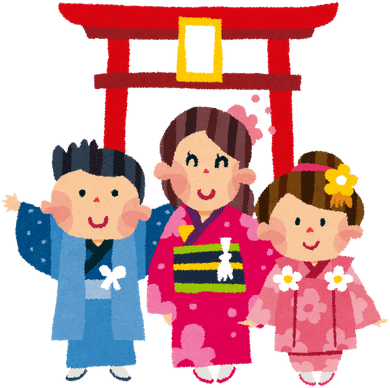七五三 イラスト フリー (392x400)