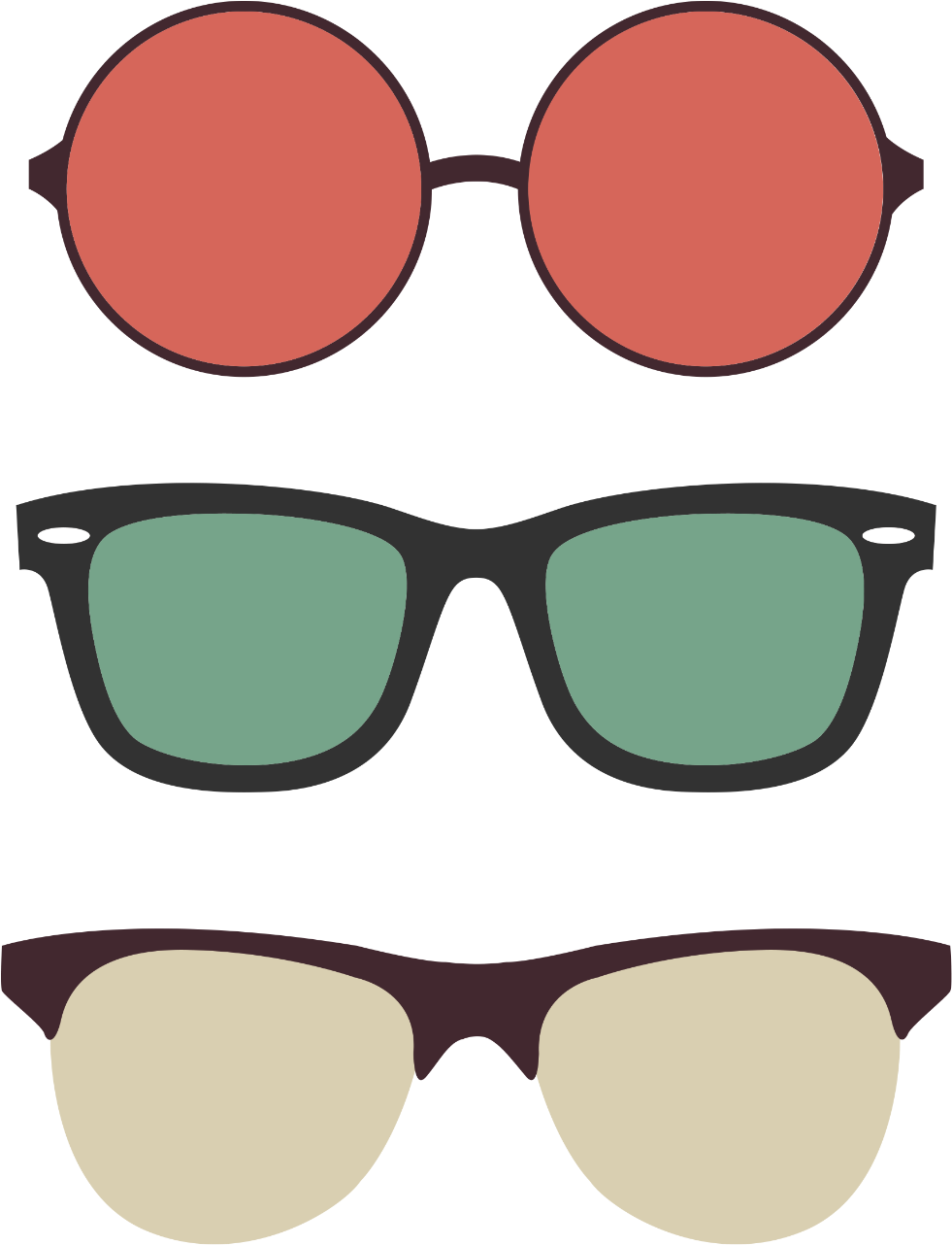 Nerd Glasses - Illustration (2000x2828)