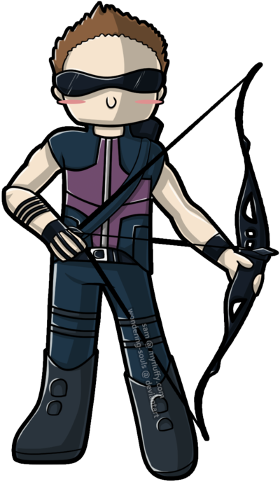 By Sambeawesome - Hawkeye Chibi (400x688)