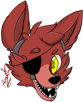 Transparent Foxy Sticker - Foxy Fnaf Drawing (400x400)