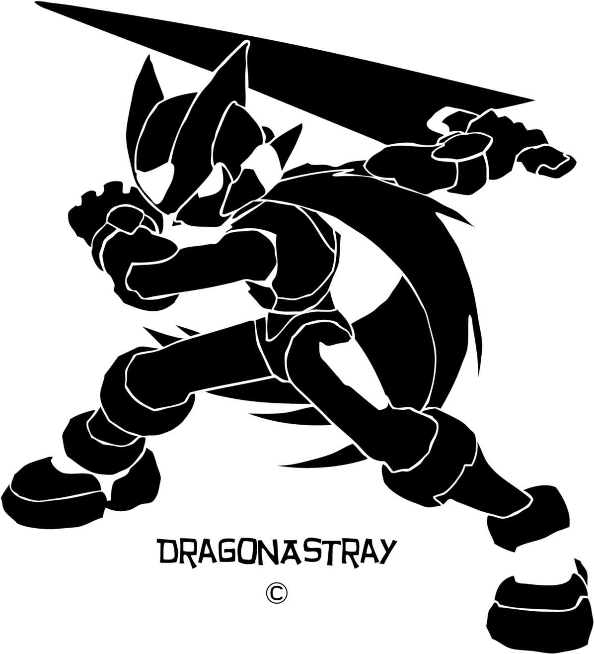 Loki Vector Download - Megaman Zero Black And White (1280x1341)