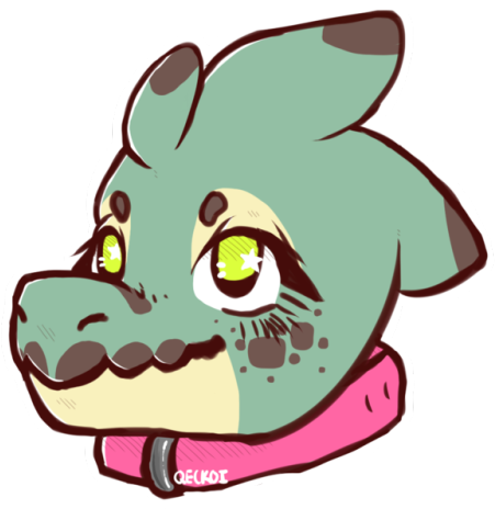 Lychee The Caiman - Cartoon (500x473)