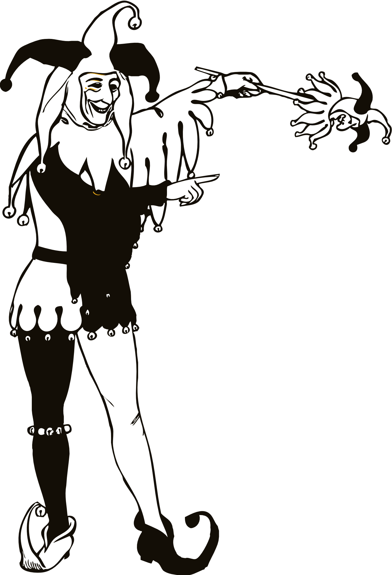 Jester - Jester Black And White (1331x1949)